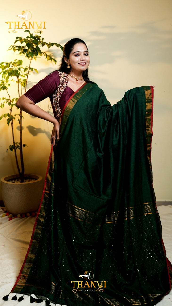 Mulberry Sequence Saree