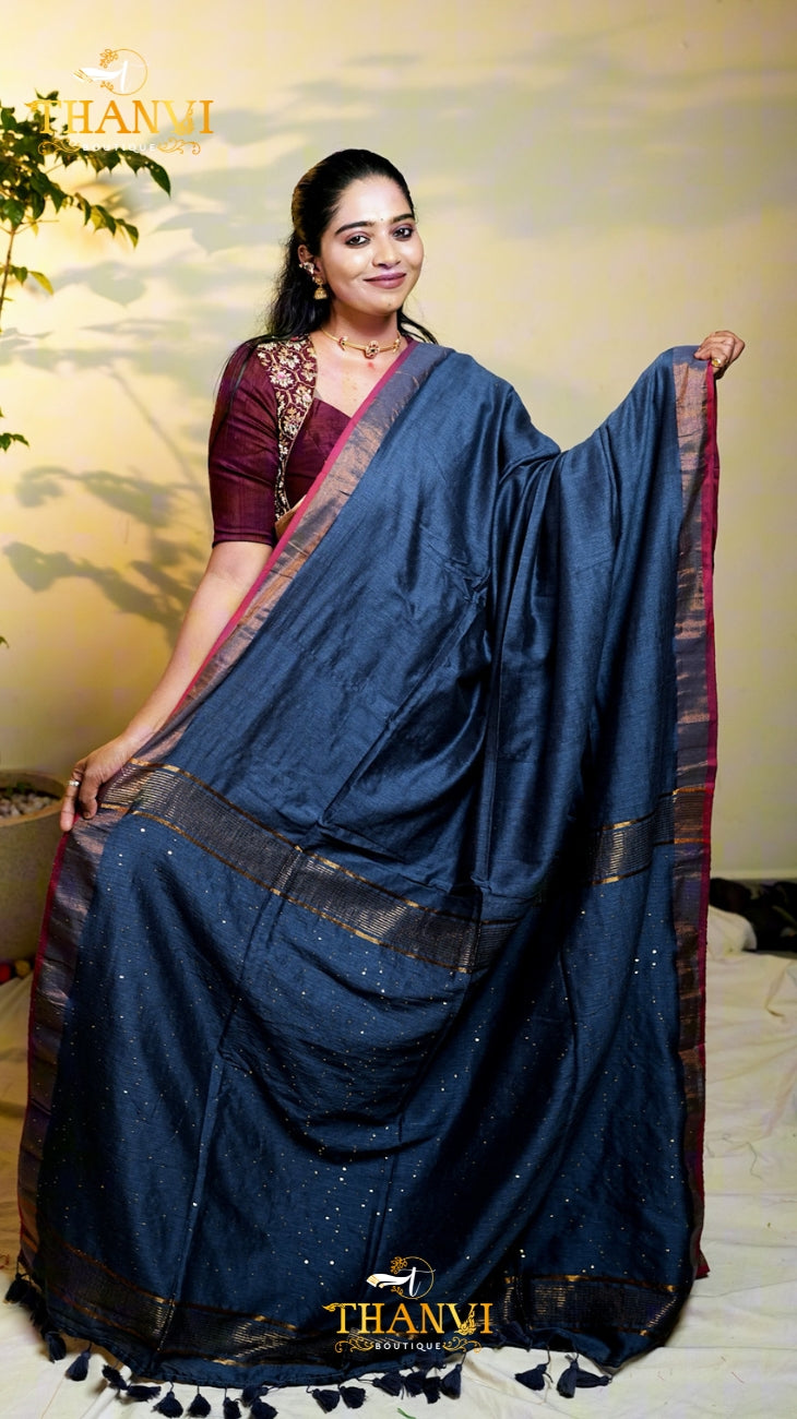 Mulberry Sequence Saree