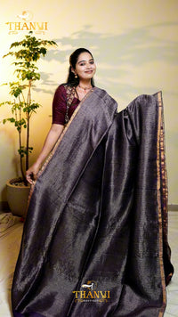 Double Zari Linen Saree