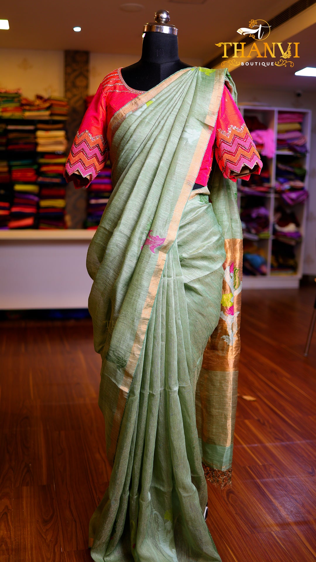 Linen Matka Saree