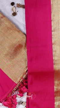 Crushed Tissue Cotton Saree