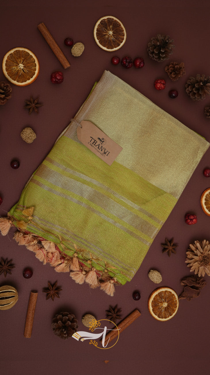 Metallic Tissue Cotton Saree