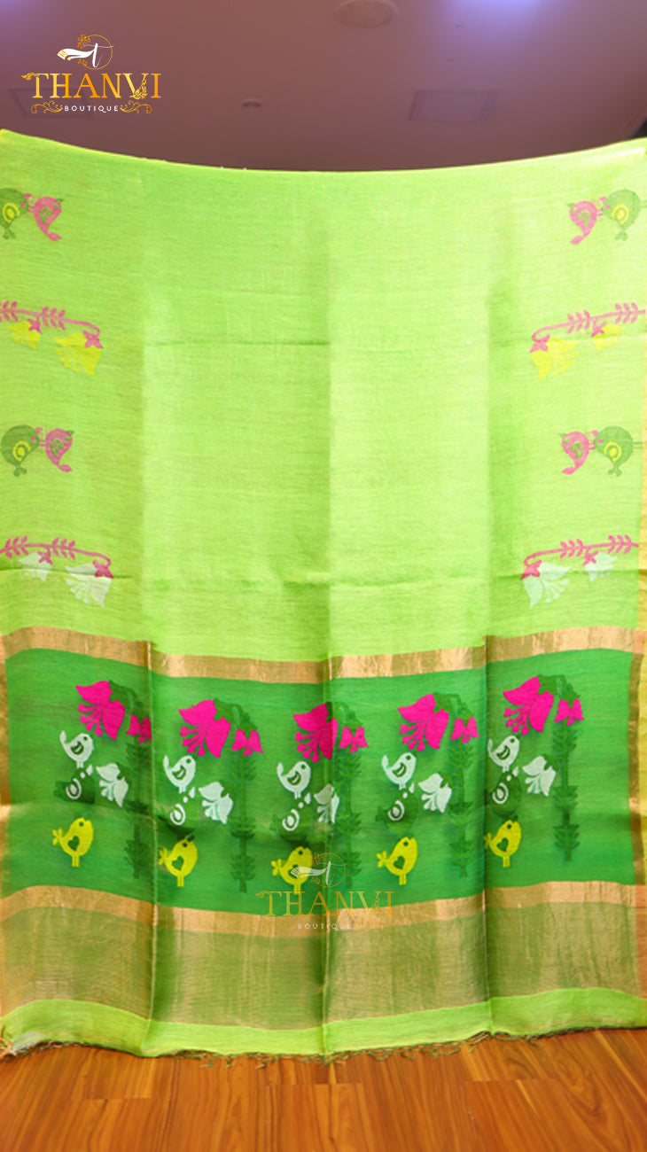 Linen Matka Tissue Saree
