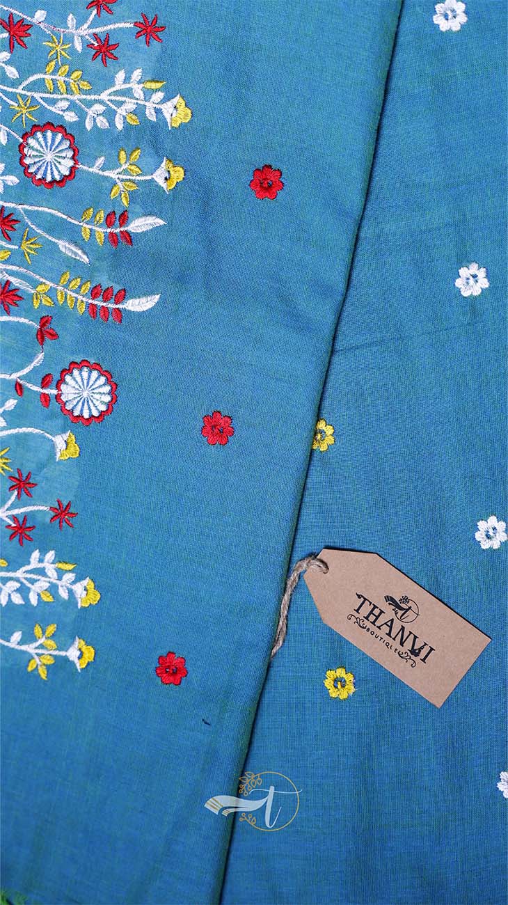 Flower Embroidery Saree