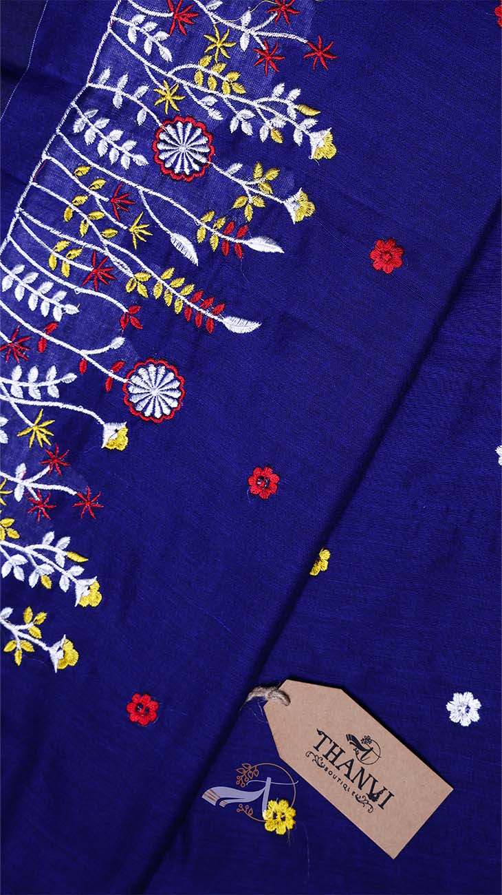 Flower Embroidery Saree