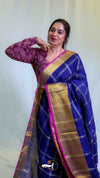 Checks Zari Linen Saree