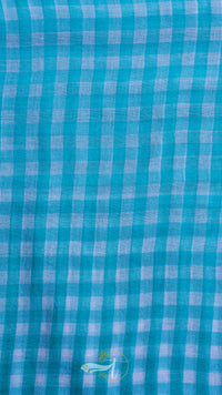 Pure Cotton Checks Saree