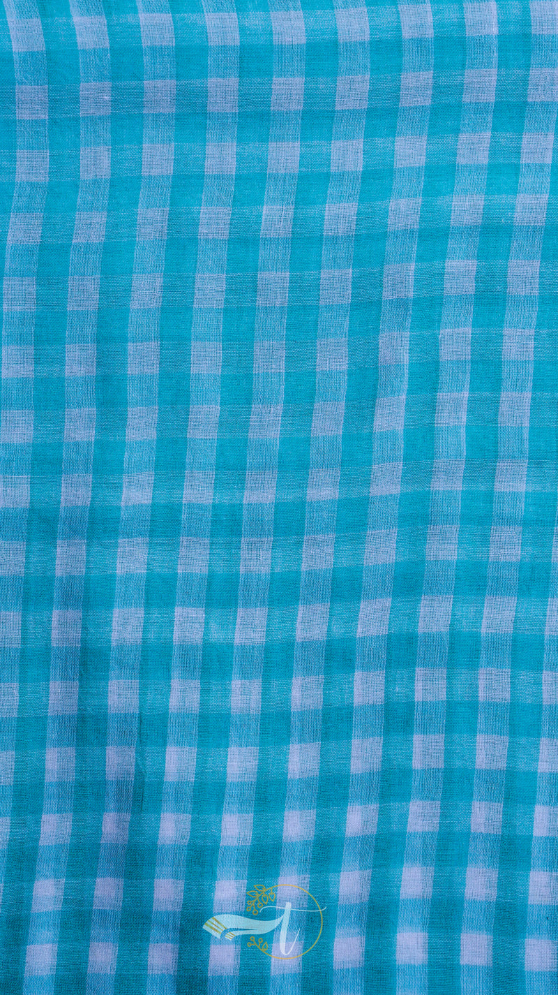 Pure Cotton Checks Saree