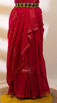 Linen Sequence Saree