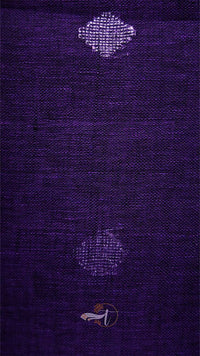 Purple fabric with geometric patterns