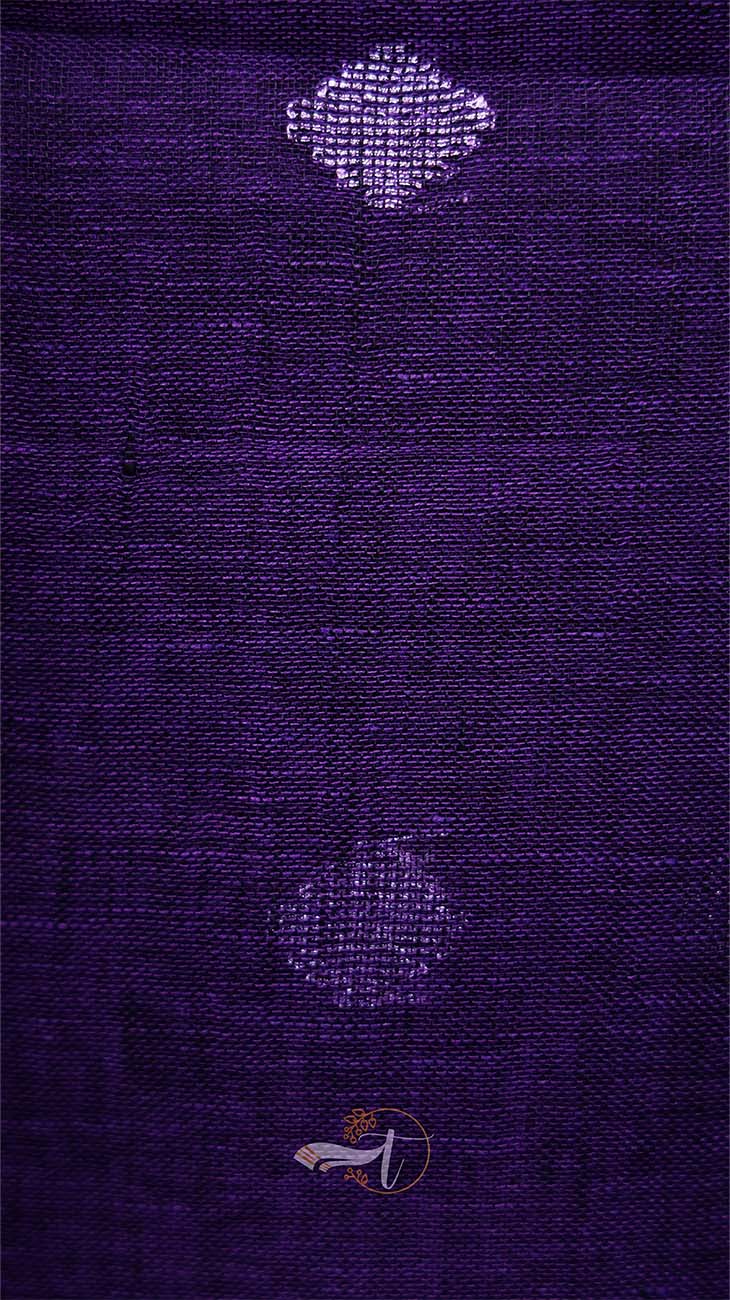 Purple fabric with geometric patterns