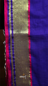 Striped fabric with purple, gold, and pink colors