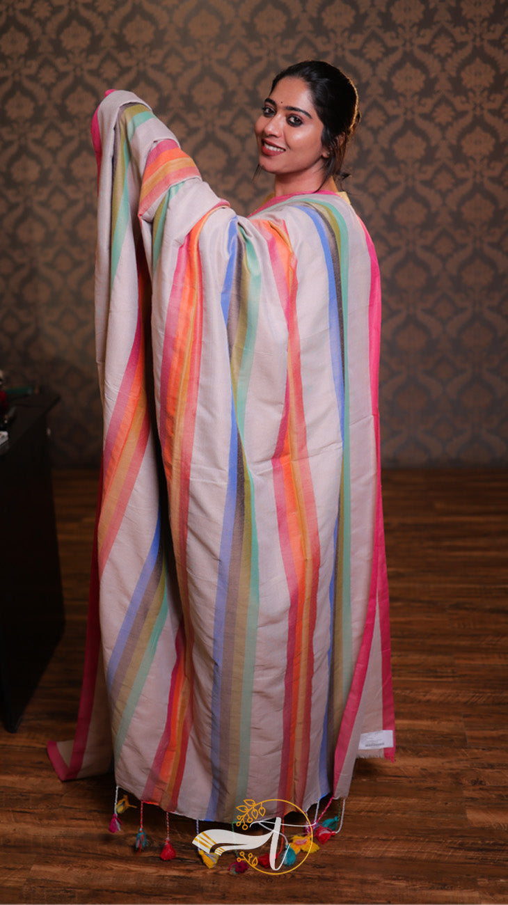 Stripes L/C Saree