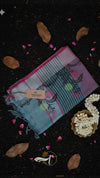Linen Paithani Jacquard Saree