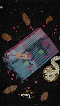 Linen Paithani Jacquard Saree