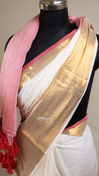 Golden String Double Border Saree