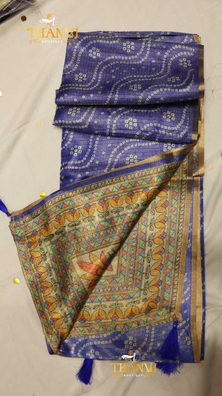 Premium Floral Print Saree