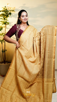Cotton strip print Saree