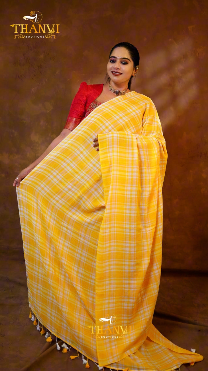 Popstick checks saree