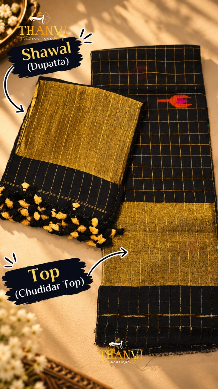 Checks Linen Salwar Set