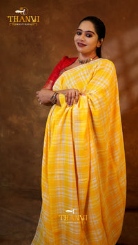 Popstick checks saree