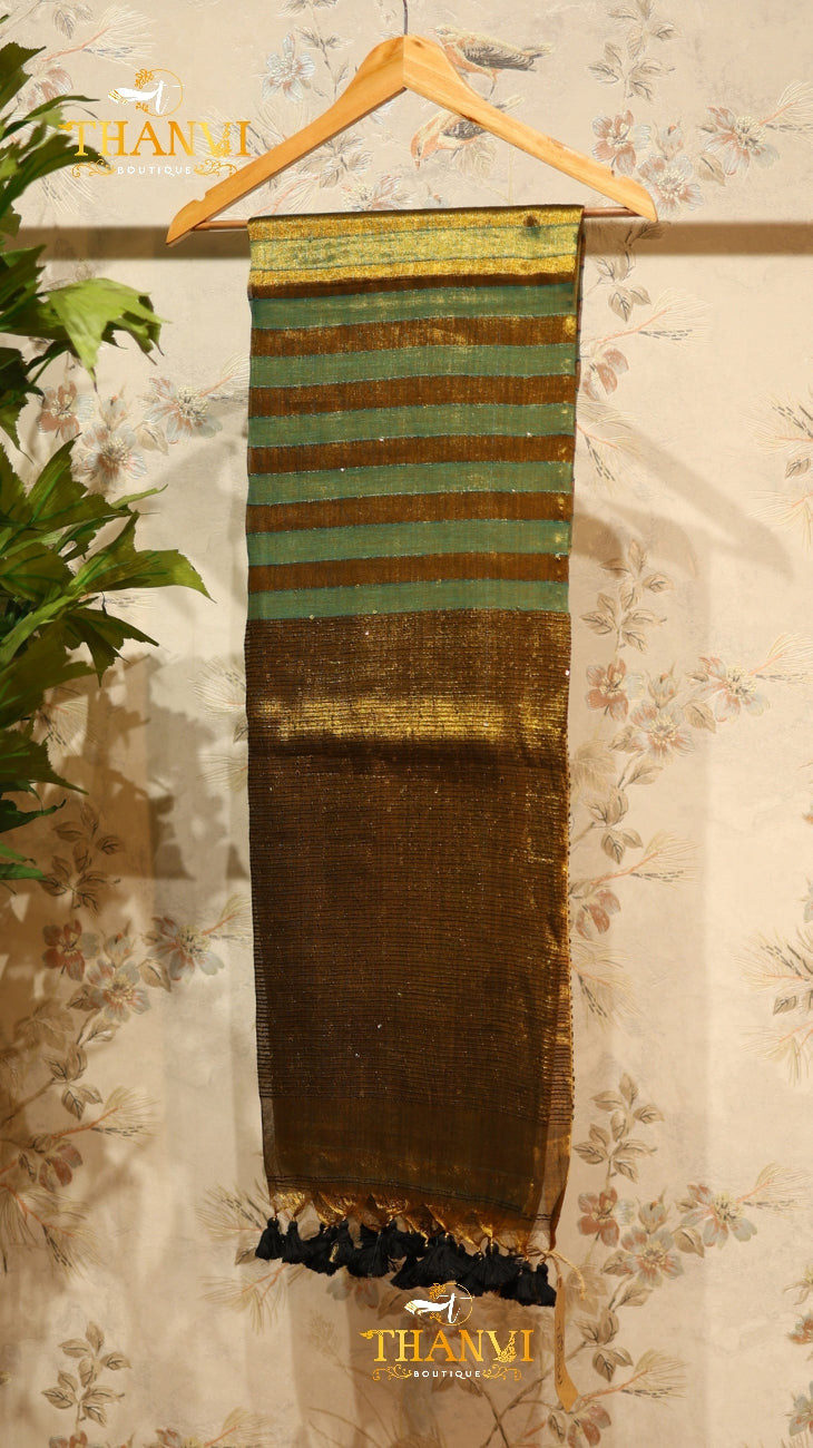 Linen Sequence Saree