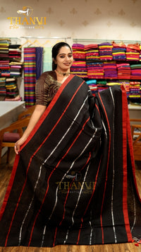Checks Linen Saree