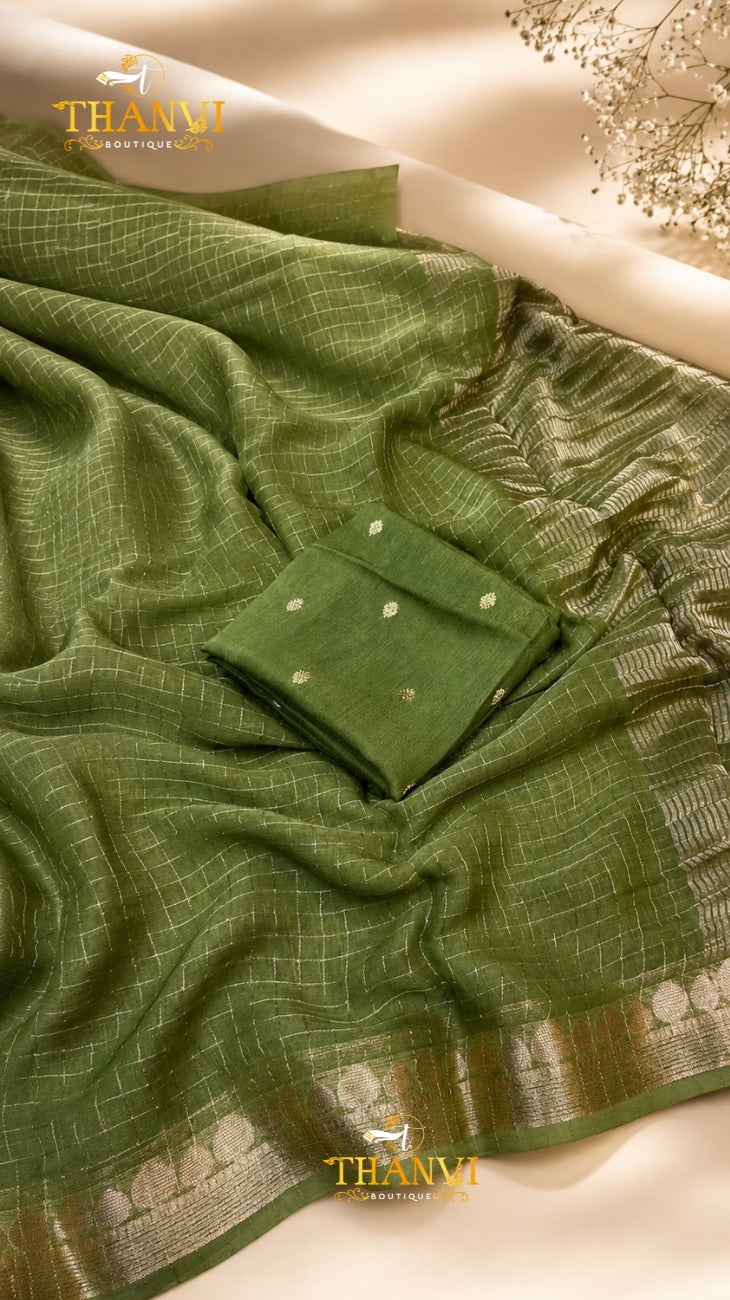Crushed satin Saree