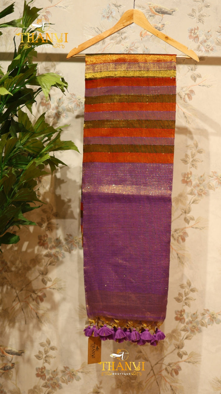 Linen Sequence Saree