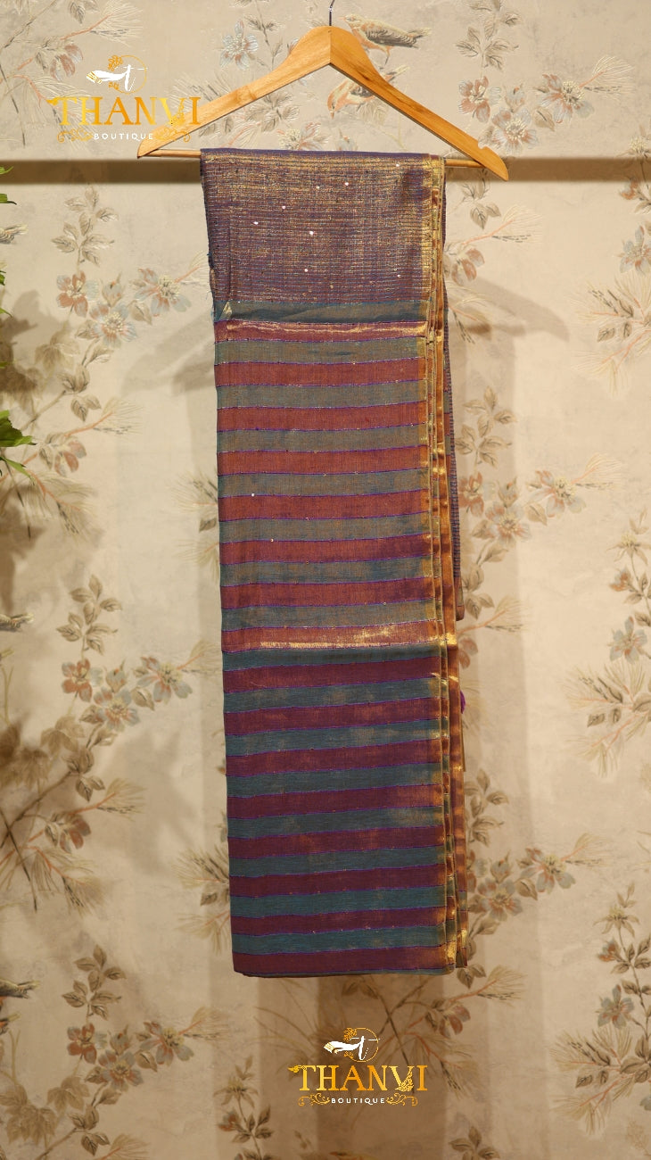 Linen Sequence Saree