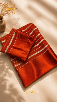 Crushed Satin Saree