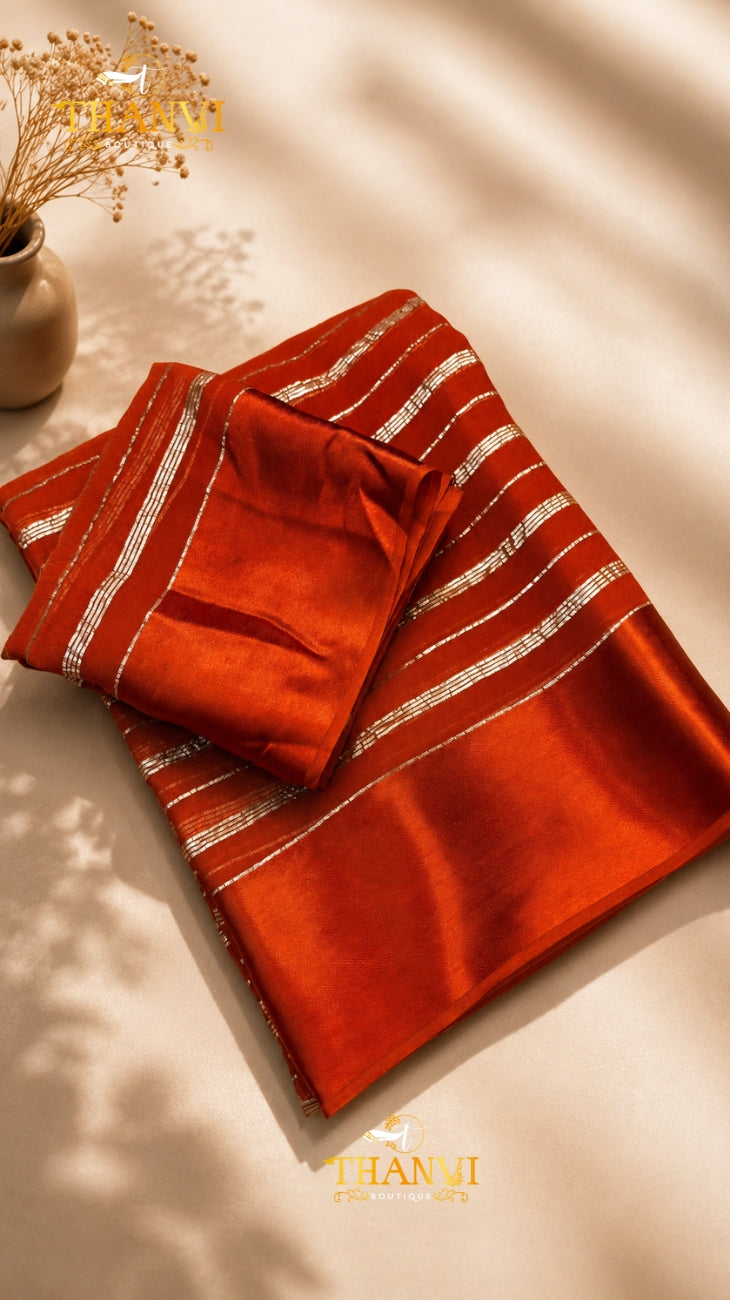 Crushed Satin Saree