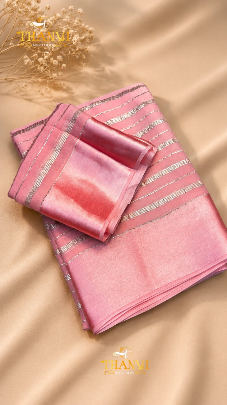 Crushed Satin Saree