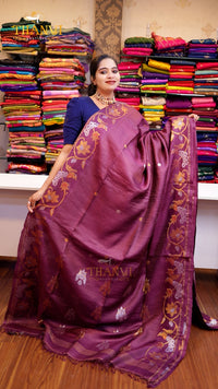 Chickoo Linen Matka saree
