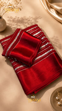 Crushed Satin Saree