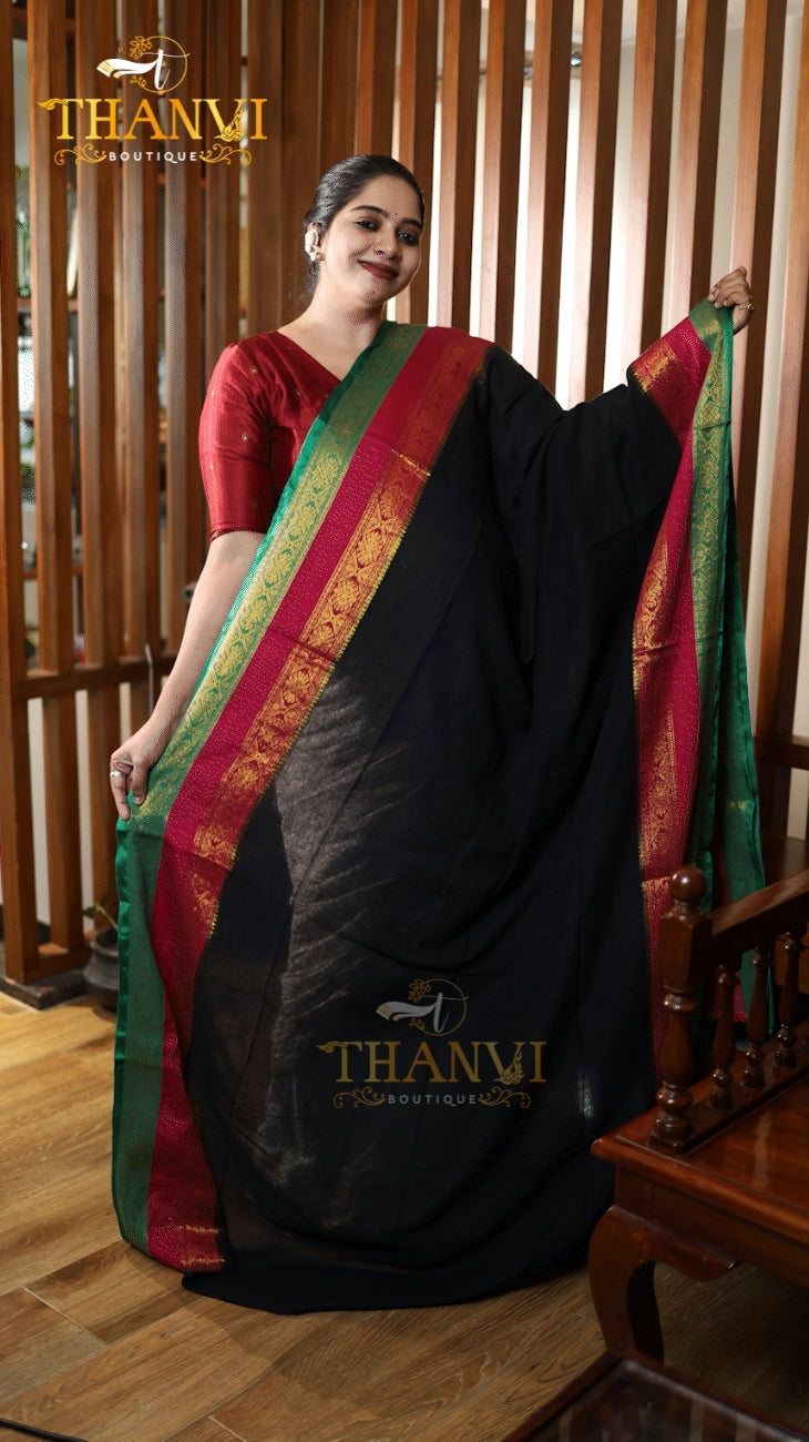 Mulberry Jacquard Border Saree