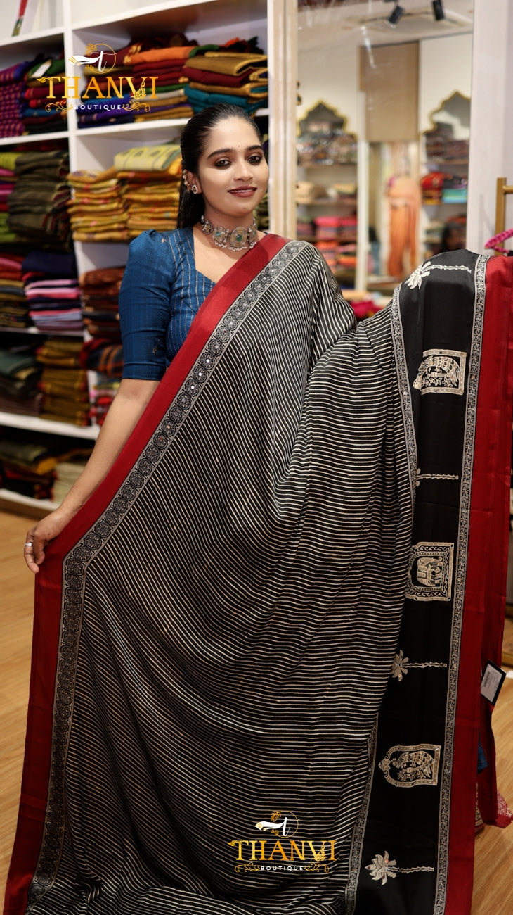 Premium Ajarkh Modal Saree