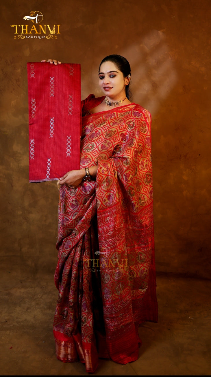 Tussar Cotton Saree