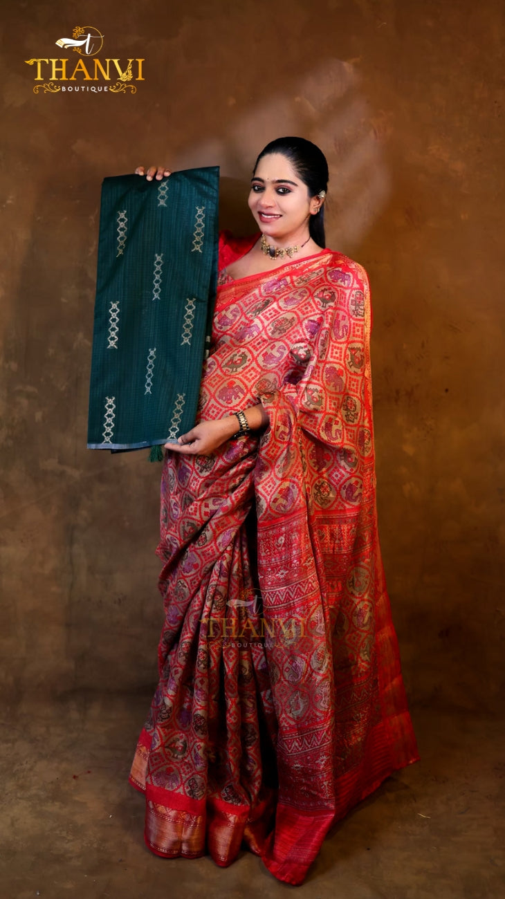 Tussar Cotton Saree