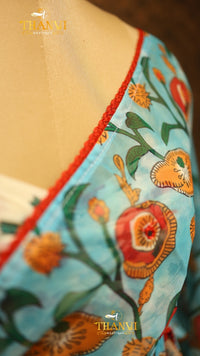 Floral Print Saree