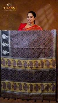 Kalamkari Embroidery Saree