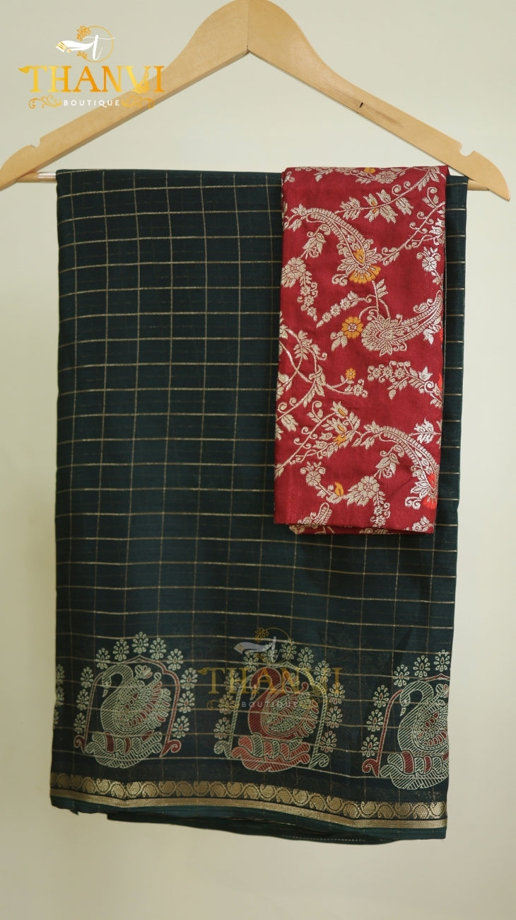 Chandramuki Checks Saree