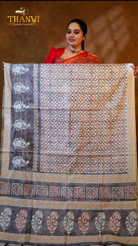 Kalamkari Embroidery Saree