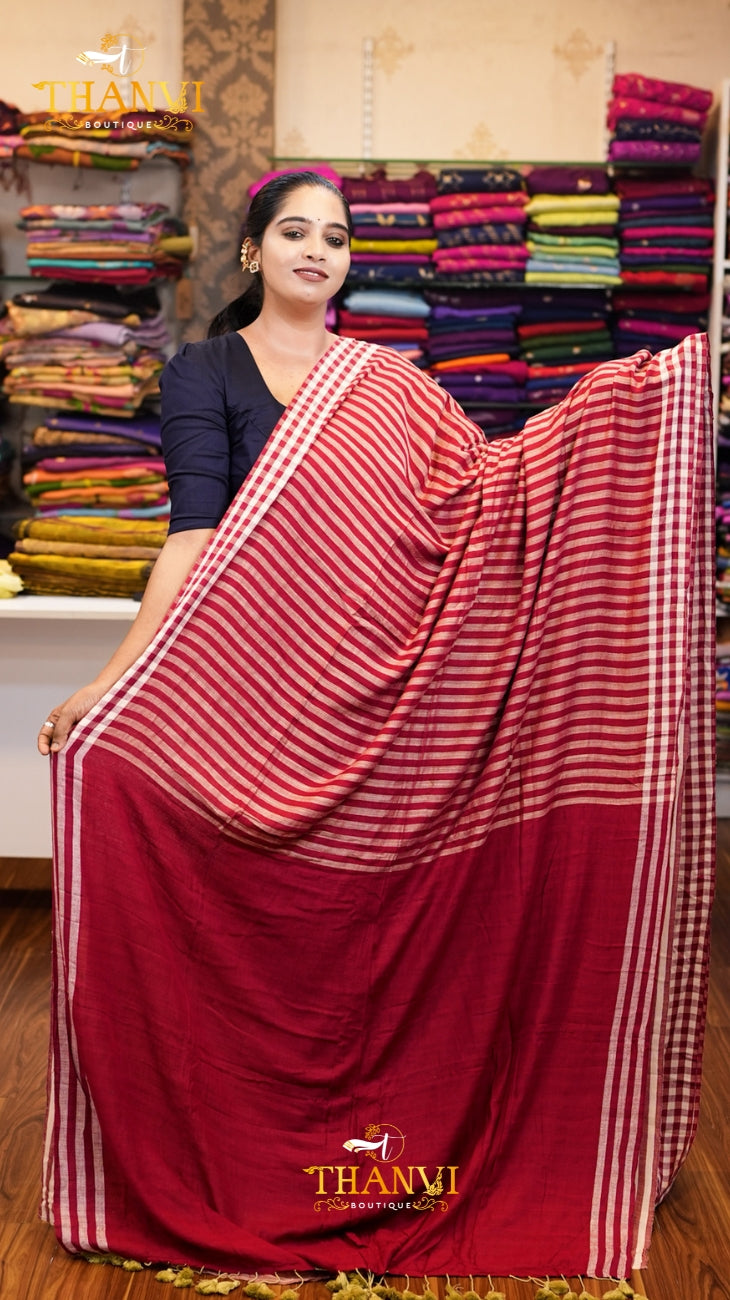 Popstick Checks Saree