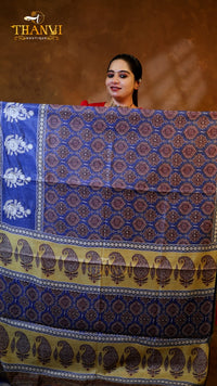 Kalamkari Embroidery Saree