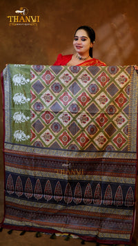 Kalamkari Embroidery Saree
