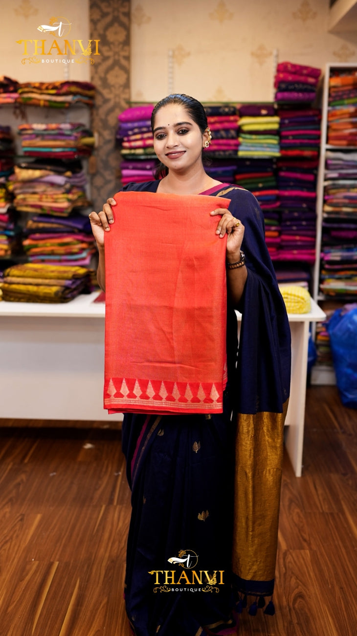 Gopuram Tissue Cotton Saree