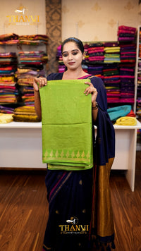 Gopuram Tissue Cotton Saree