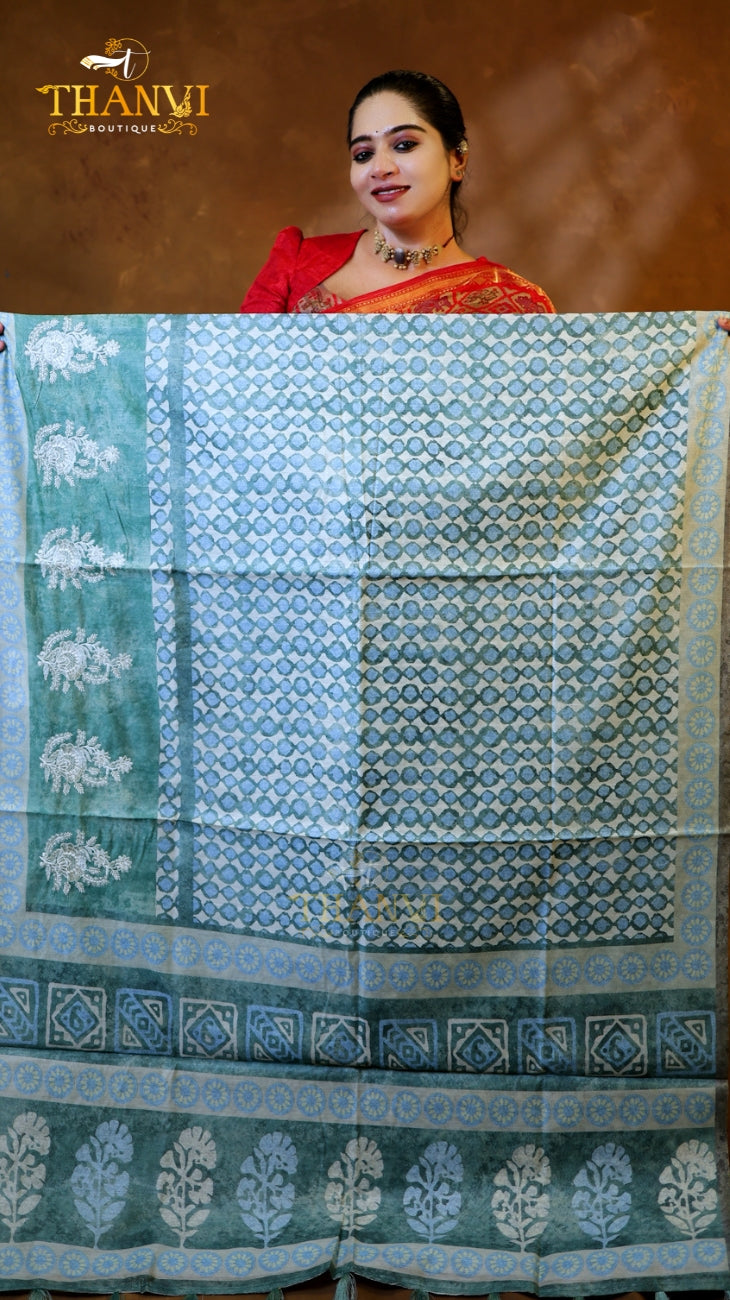 Kalamkari Embroidery Saree