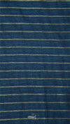 Textured fabric with blue and beige horizontal stripes